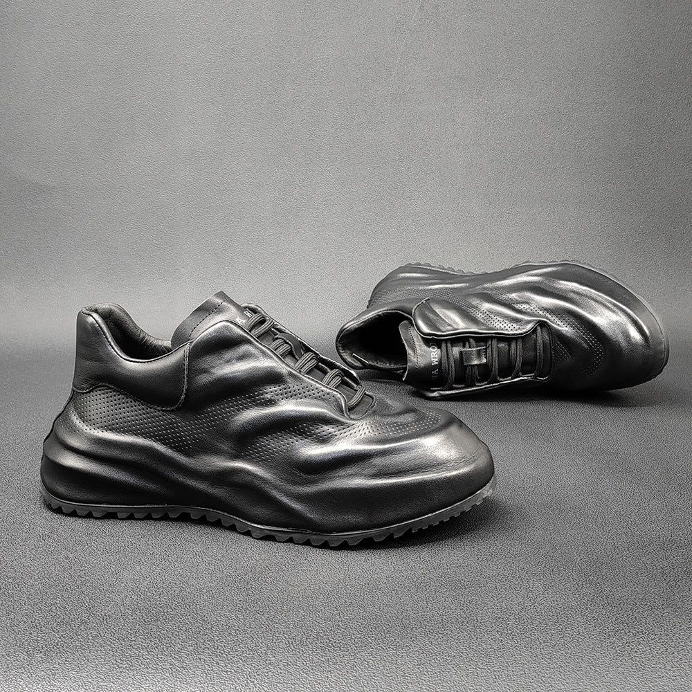 Men's Three-dimensional Embossed Light Luxury Dad Platform Height Increasing Trendy Versatile Casual Shoes
