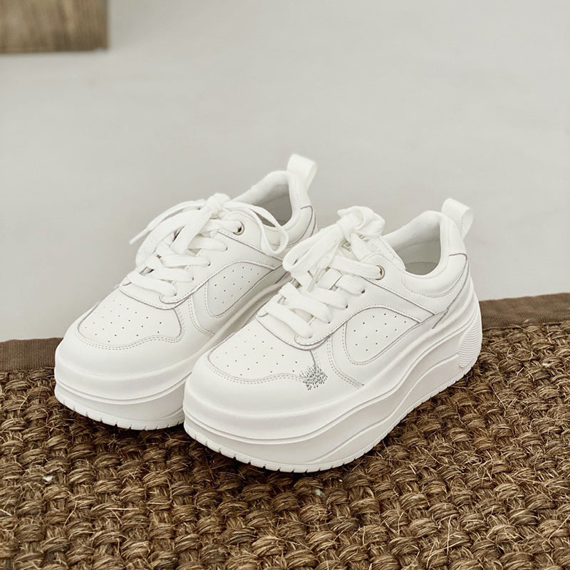 Breathable Heightened Easy Wear Stitching Trendy Sneakers