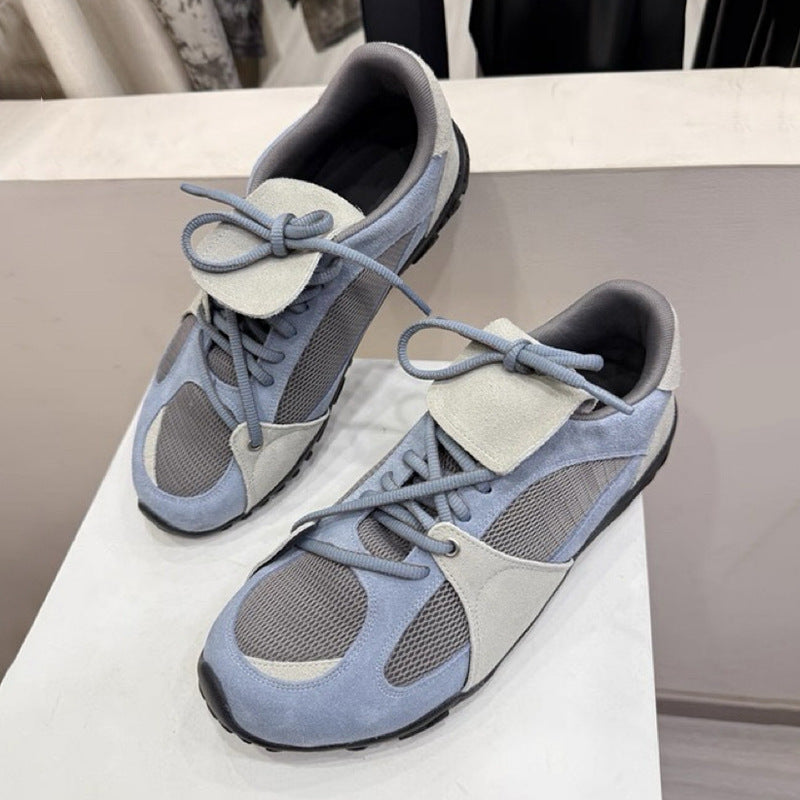 Women's Cowhide Version Korean Style Niche Blue Men's Shoes