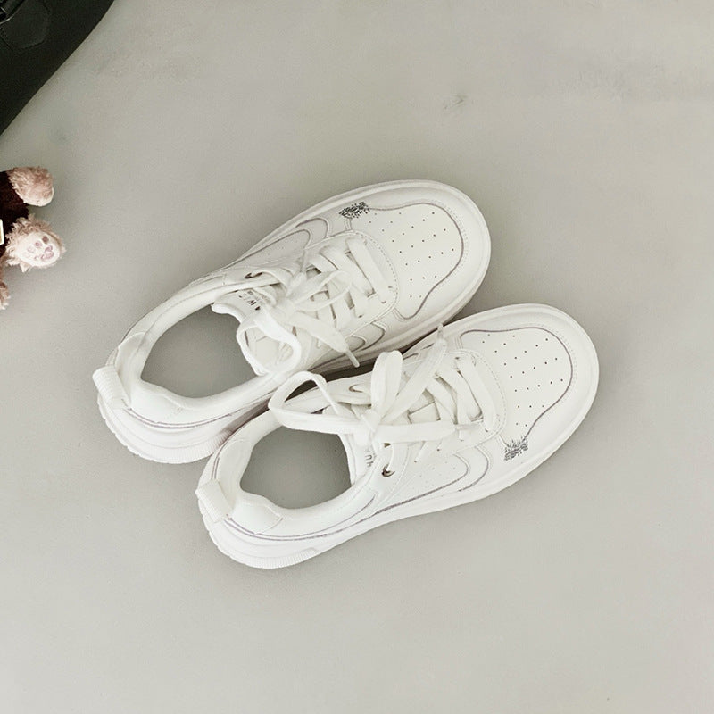 Breathable Heightened Easy Wear Stitching Trendy Sneakers