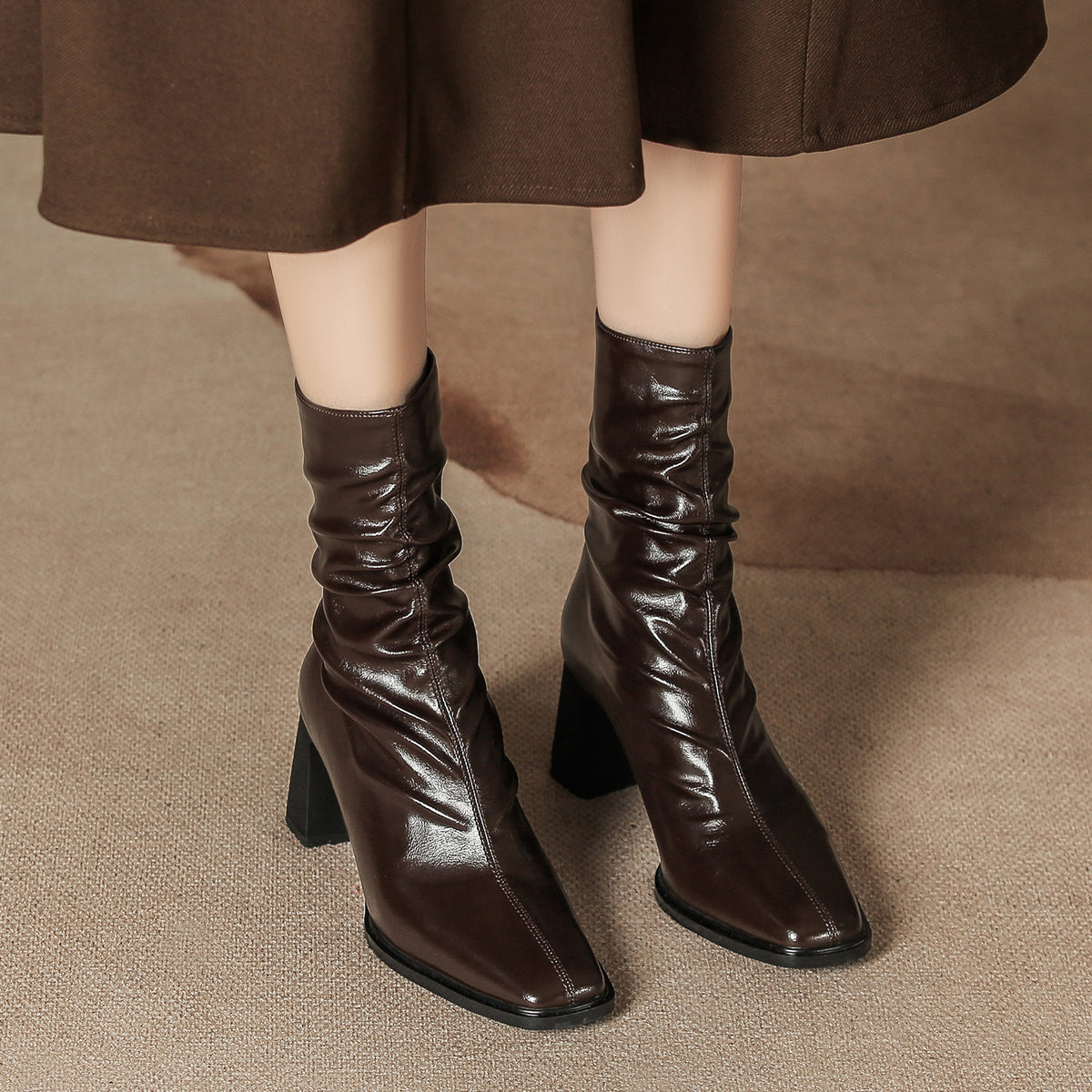Women's Pile Style High Fleece-lined Vintage French Boots