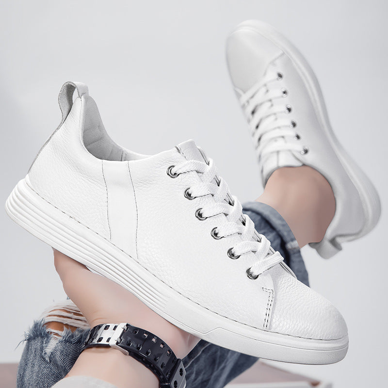 Men's Pier Layer Cowhide Board Slip-on Quality Sneakers