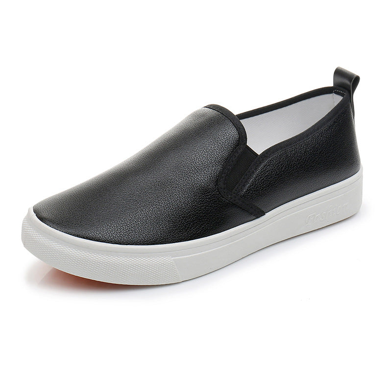 Women's Style White Flat Surface Slip-on Comfortable Casual Shoes