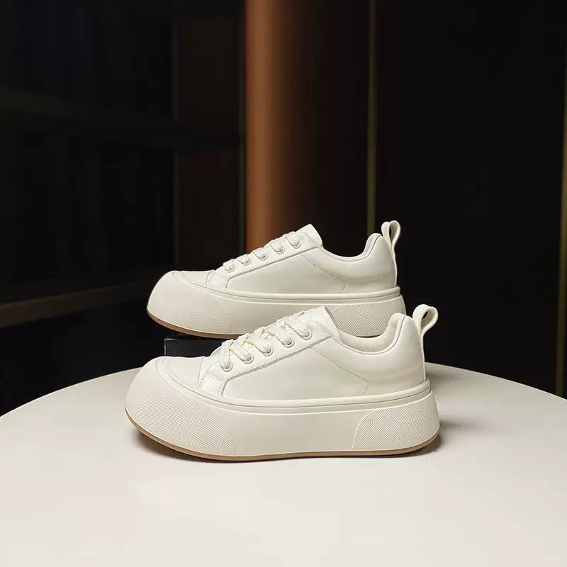 Women's Muffin Platform White Fashion Sports Leisure Sneakers