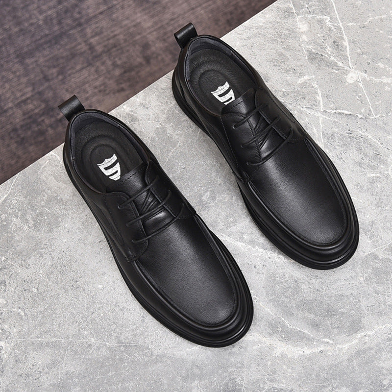 Men's First Layer Cowhide Soft Bottom Leisure Leather Shoes