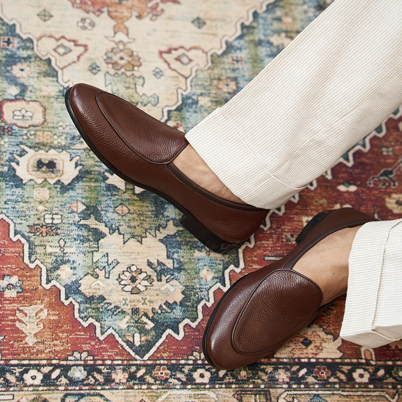 Men's British Trend Round Toe Flat One Heels