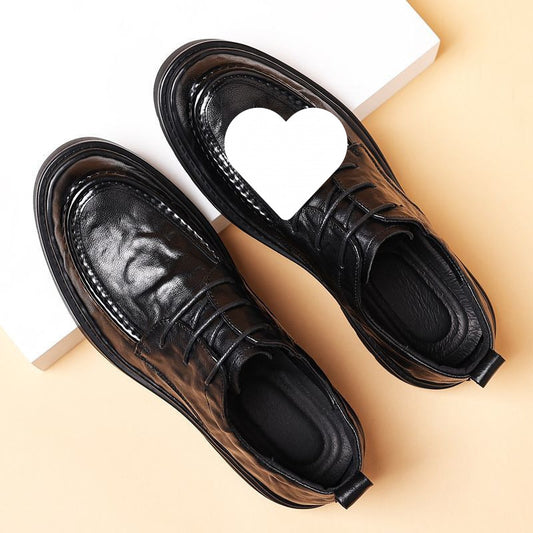 Men's Business British Style Thick-soled Grip Pattern Sneakers