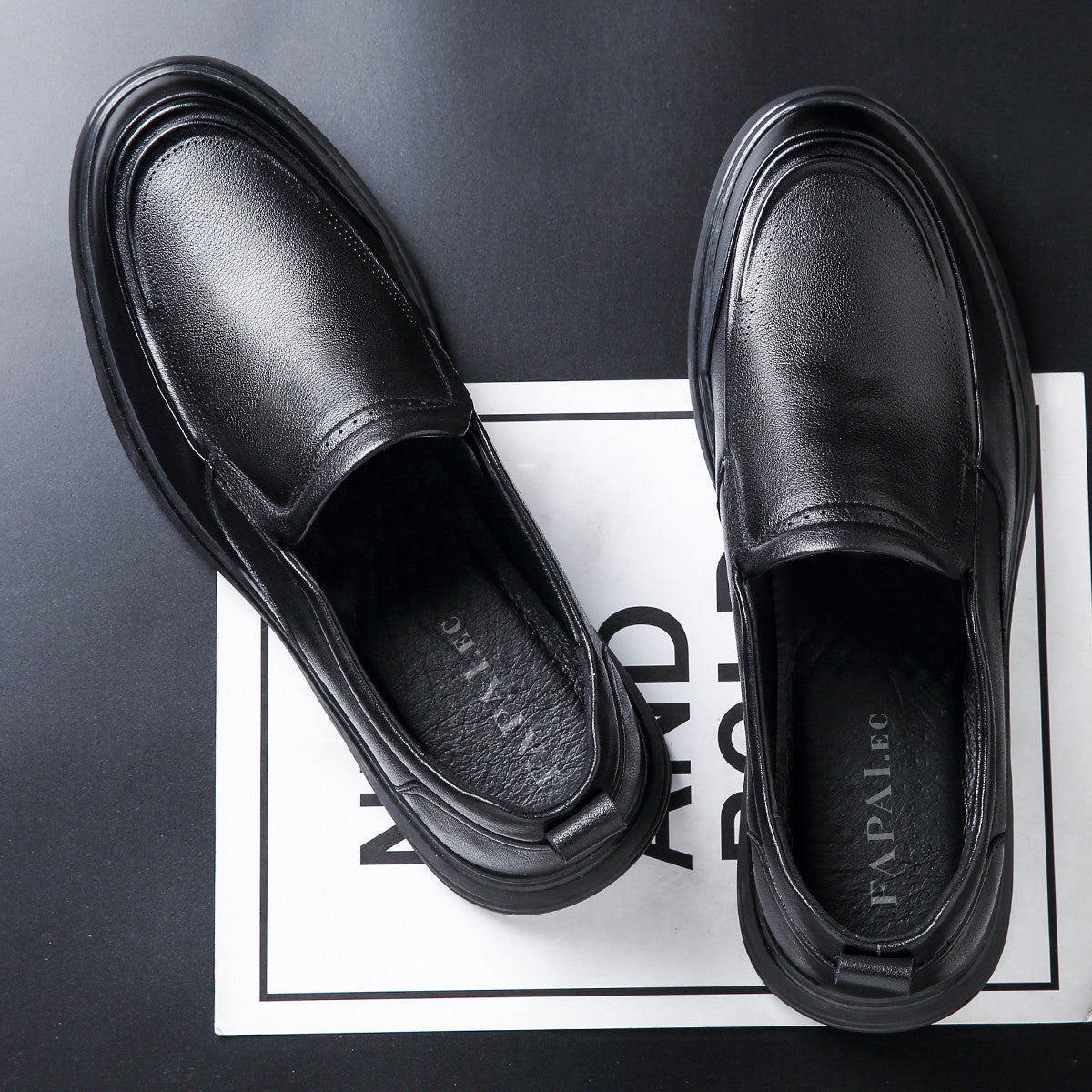 Men's British Style Business Formal Wear Slip-on Leather Shoes