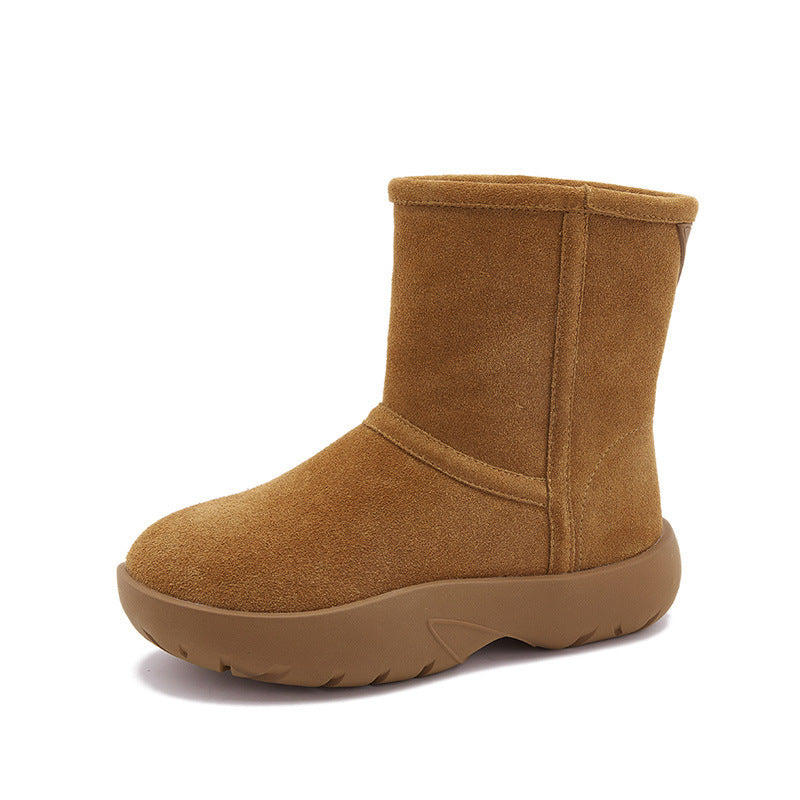 Women's Winter Fleece-lined Thickened Waterproof Minus Platform Ankle Snow Boots