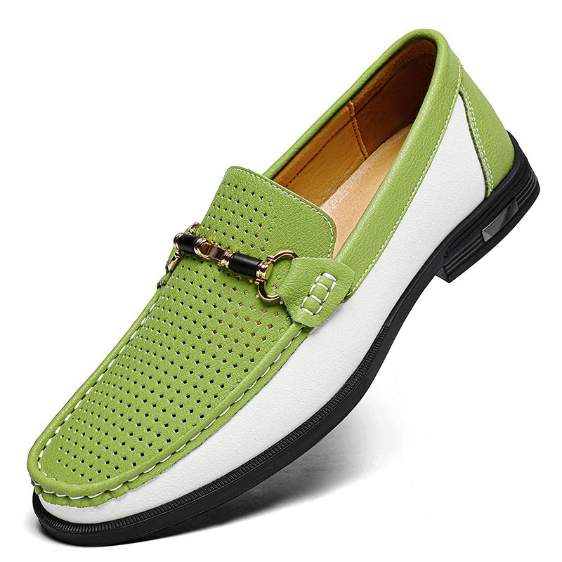 Men's Doug Large Size Korean Style Lazy Leather Shoes