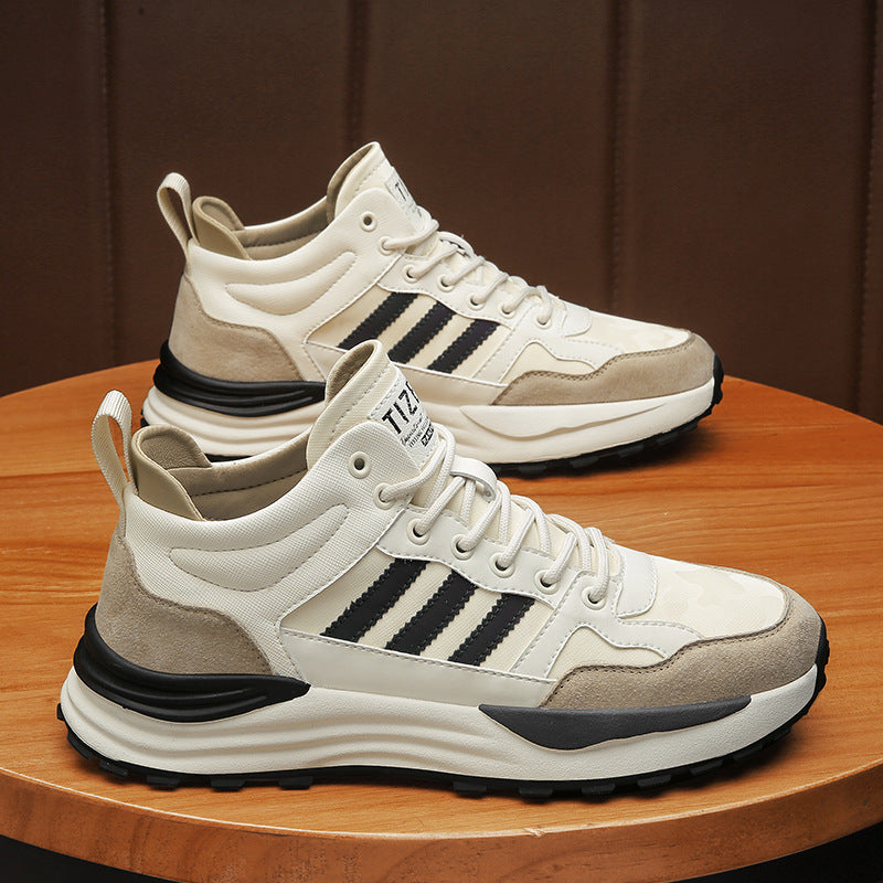 Men's Winter Fleece-lined Warm Trendy Cotton Running Casual Shoes