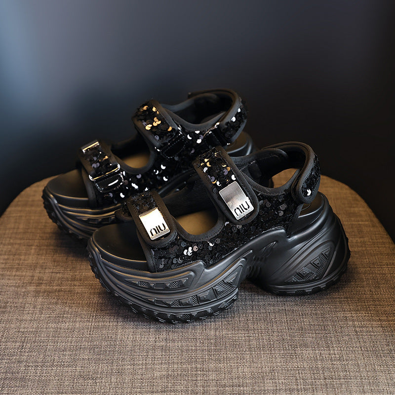 Women's Small Platform Summer Muffin Beach Sandals