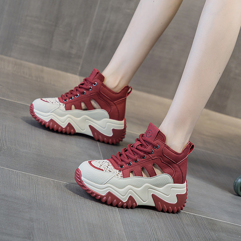 Women's Dad Summer Retro Lightweight Height Increasing Casual Shoes