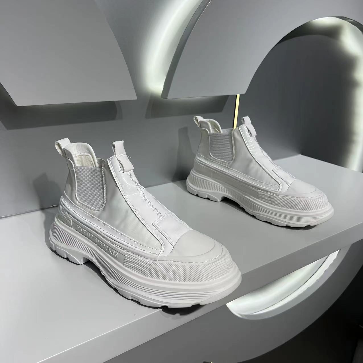 Men's Summer Shell Toe Low-cut Fashion Board Soft Back Thick Sneakers