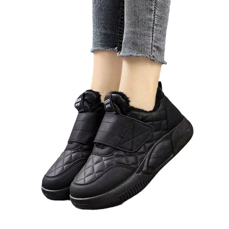 Women's Fashion Soft Winter Low Brushed Thick Waterproof Women's Shoes