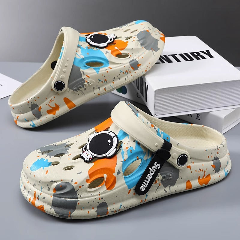 Men's Driving Outdoor Wear Cartoon Fashionable Toe Cap Sandals