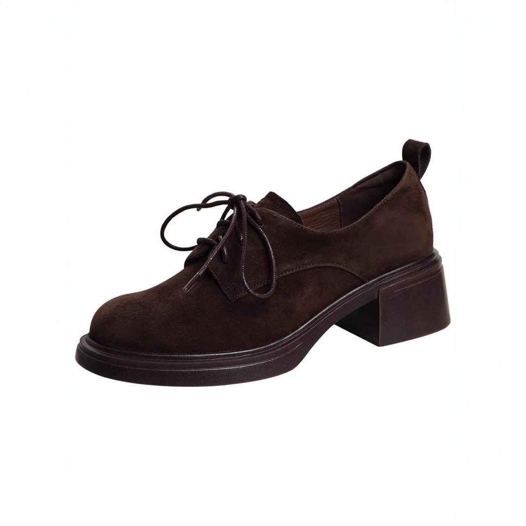 Women's British Style Thick Bottom Spring Retro Lace Loafers