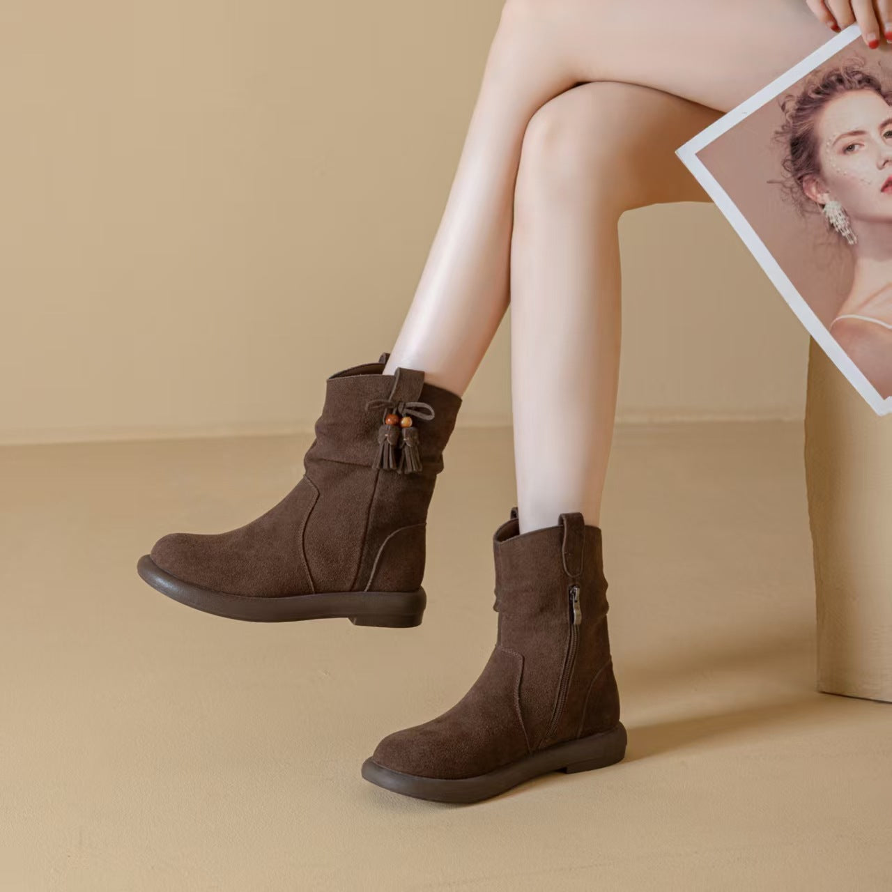 Women's Style Retro Knee-high Versatile Fashion Martin Boots
