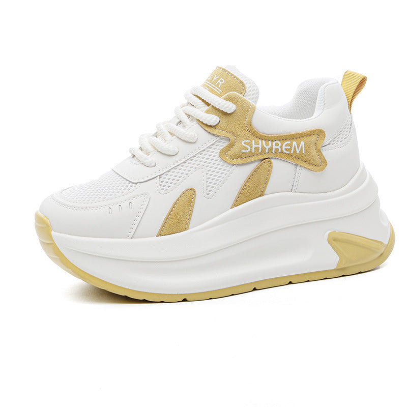 Platform White Good-looking Summer Mesh Increased Casual Shoes