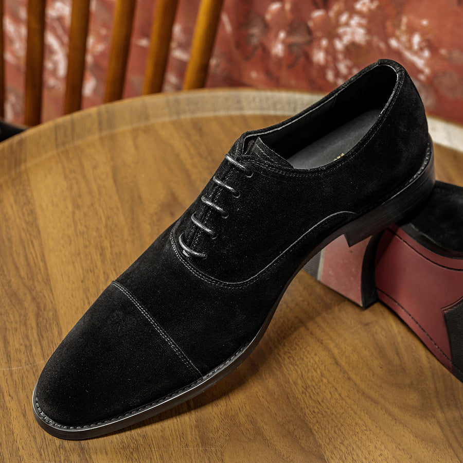 Men's British Gentleman Comfortable Breathable Wearable Derby Leather Shoes