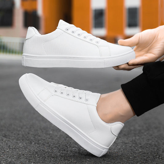 Men's Plus Size White Pure Surface Sneakers