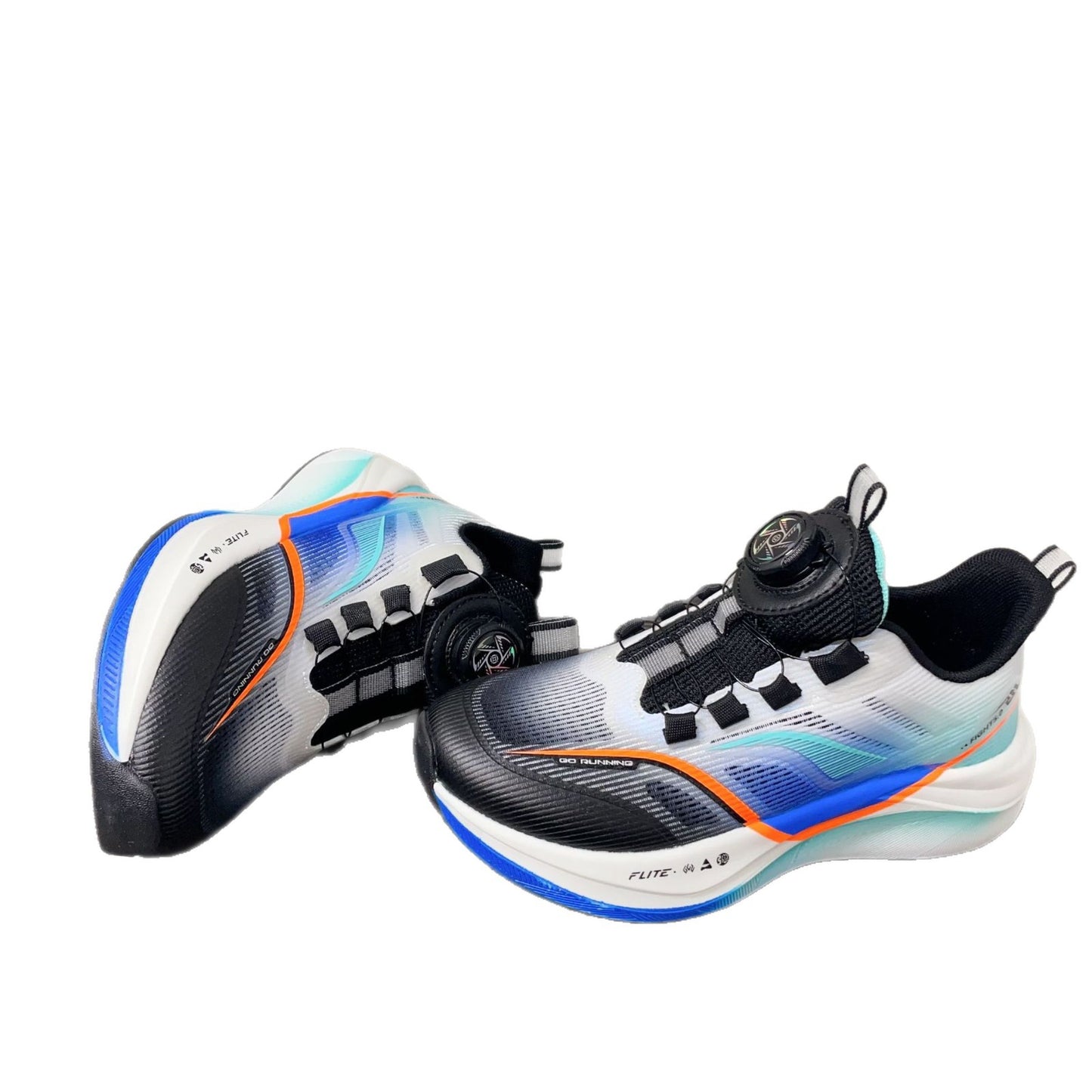 Children's Personalized Fashion Pattern Decorative Single Mesh Breathable Rotating Button Sneakers