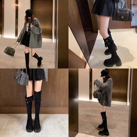 Of Tube Circumference Thick Bottom Chunky Boots