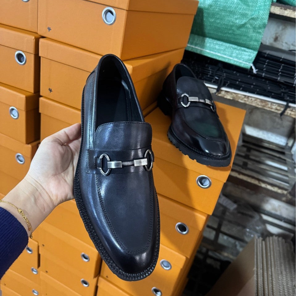 Men's Handmade Business Formal Slip-on Oxford Fashion Leather Shoes
