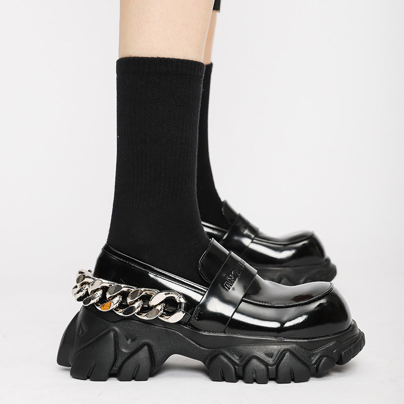 Women's Chain Round Head Thick Bottom Dragon Women's Fashion Shoes