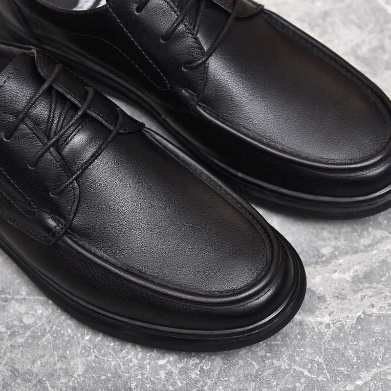 Men's First Layer Cowhide Soft Bottom Leisure Leather Shoes