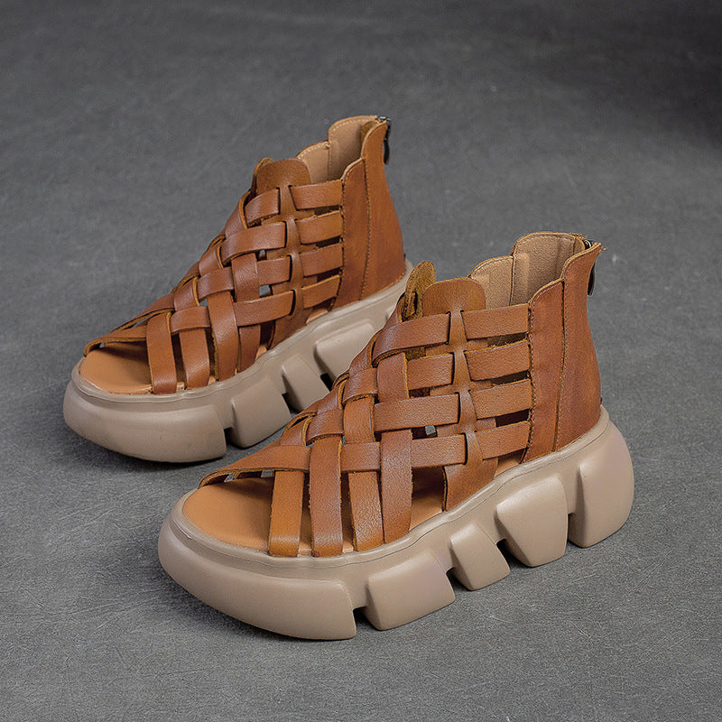Women's Bottom Breathable Candy Color Comfortable Roman Sandals