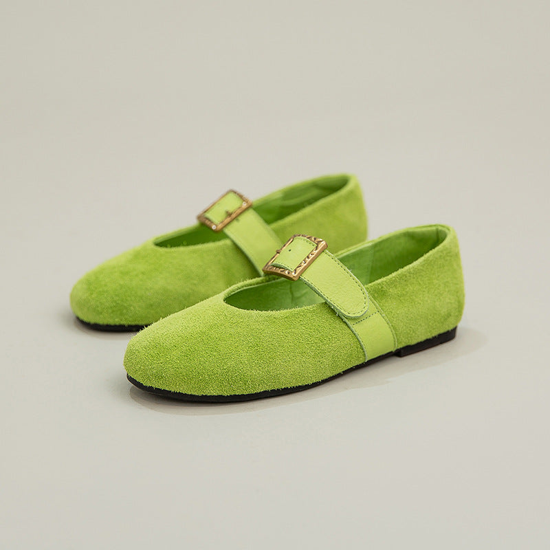 Women's Bottom Pumps First Layer Cattlehide Fashion Women's Casual Shoes