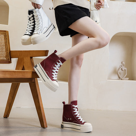 Women's Thick-soled Rubber Height Increasing Insole Heels