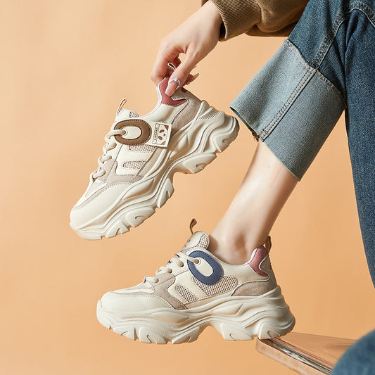 Women's Leisure Fashion Clunky Female Four Thick Casual Shoes