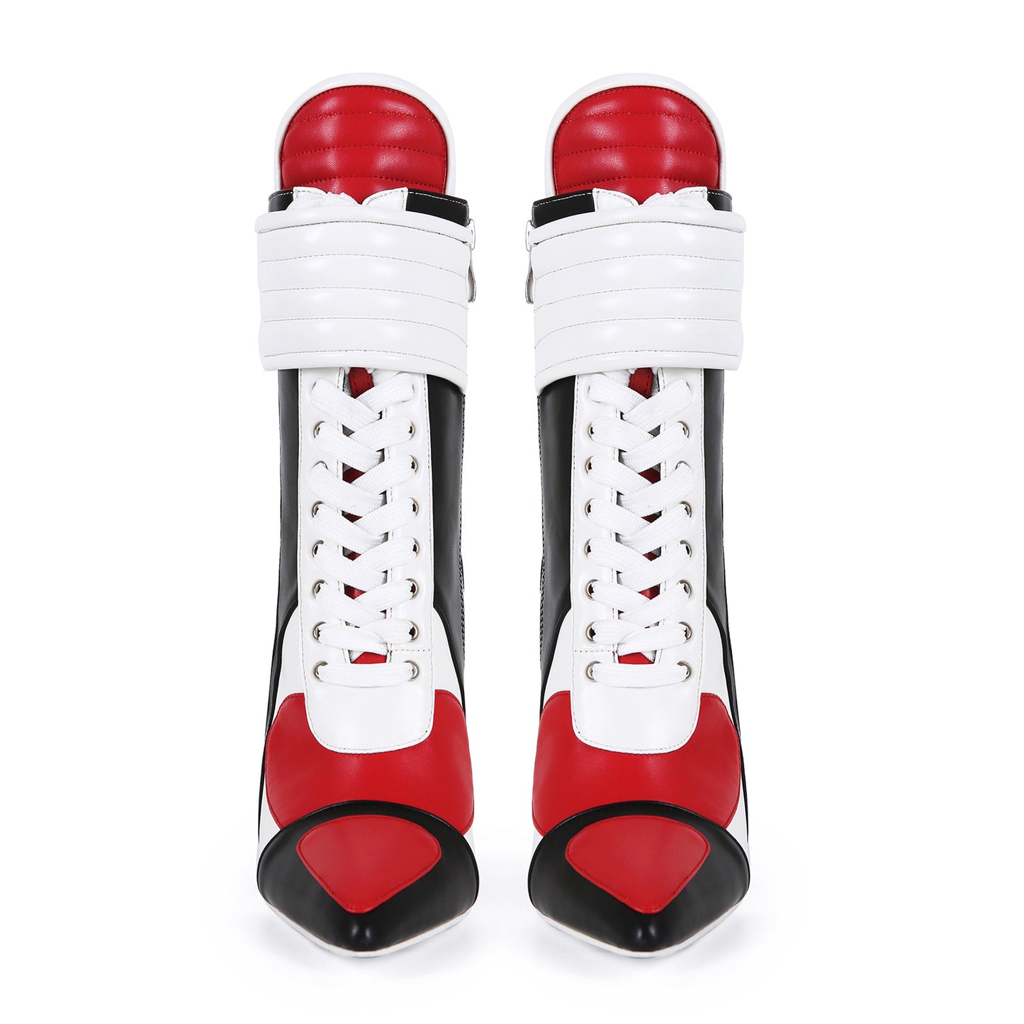 Women's Matching Pointed Sports Style Stiletto Large Size Ankle Women's Leather Boots