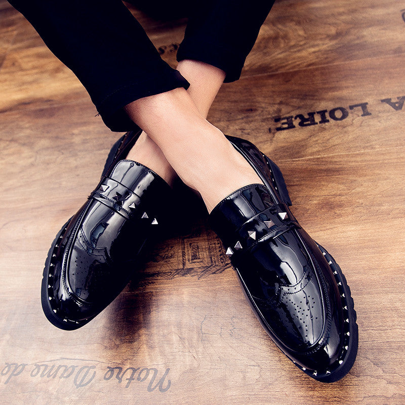 Men's Winter British Trend Pointed Club Hairdresser Casual Shoes