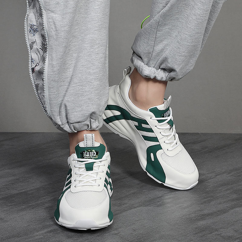 Men's Autumn Mesh Surface Platform Height Increasing Bag Casual Shoes