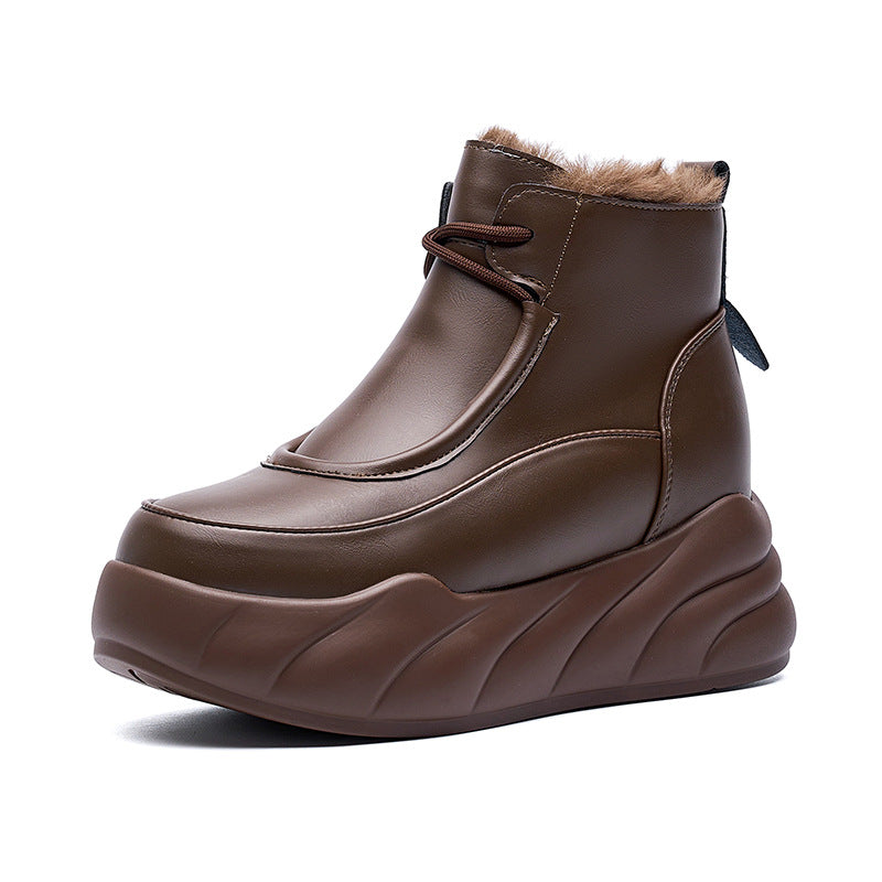 Women's Winter Fashion Platform Thick Wool Warm Women's Shoes