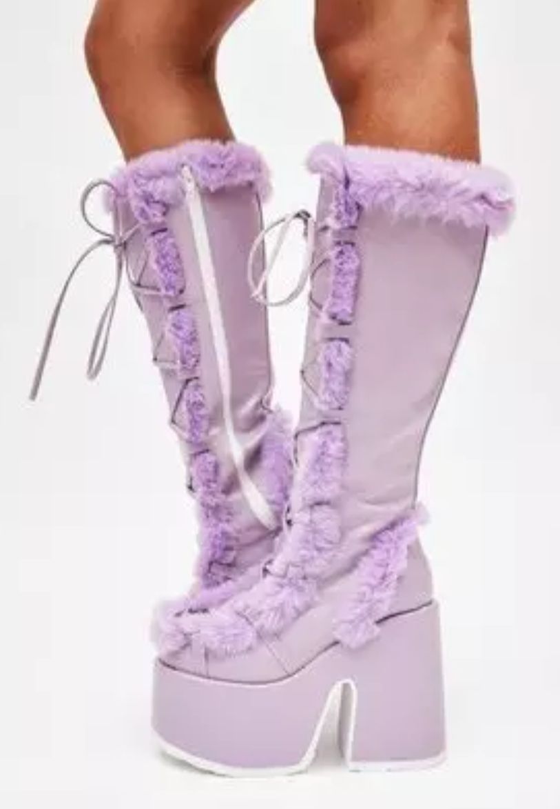 Women's Thick Bottom Banquet Large Size Furry Boots