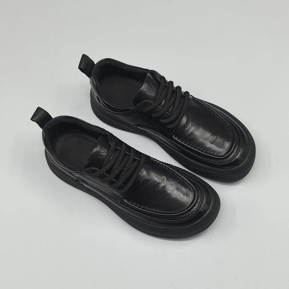 Men's Layer Cowhide Head Tilt Clown Fashionable Genuine Cute Sneakers