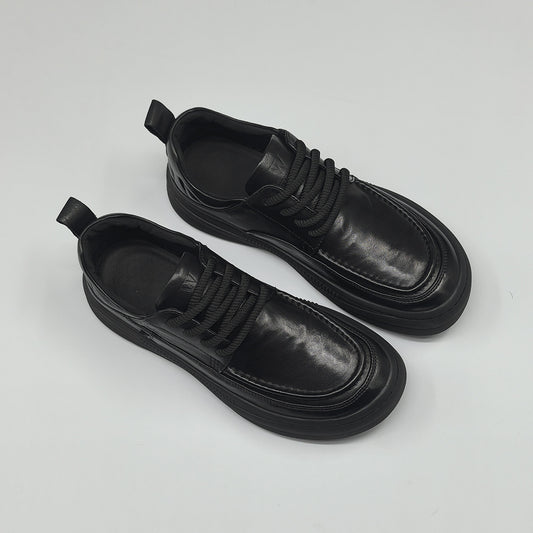 Men's Layer Cowhide Head Tilt Clown Fashionable Genuine Cute Sneakers