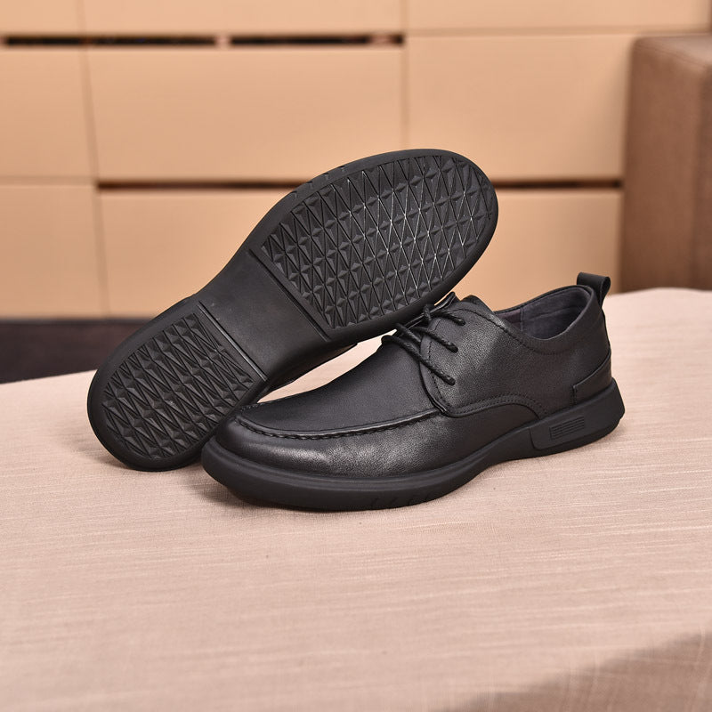 Men's Confidential Delivery Business Formal First Layer Cowhide Casual Shoes