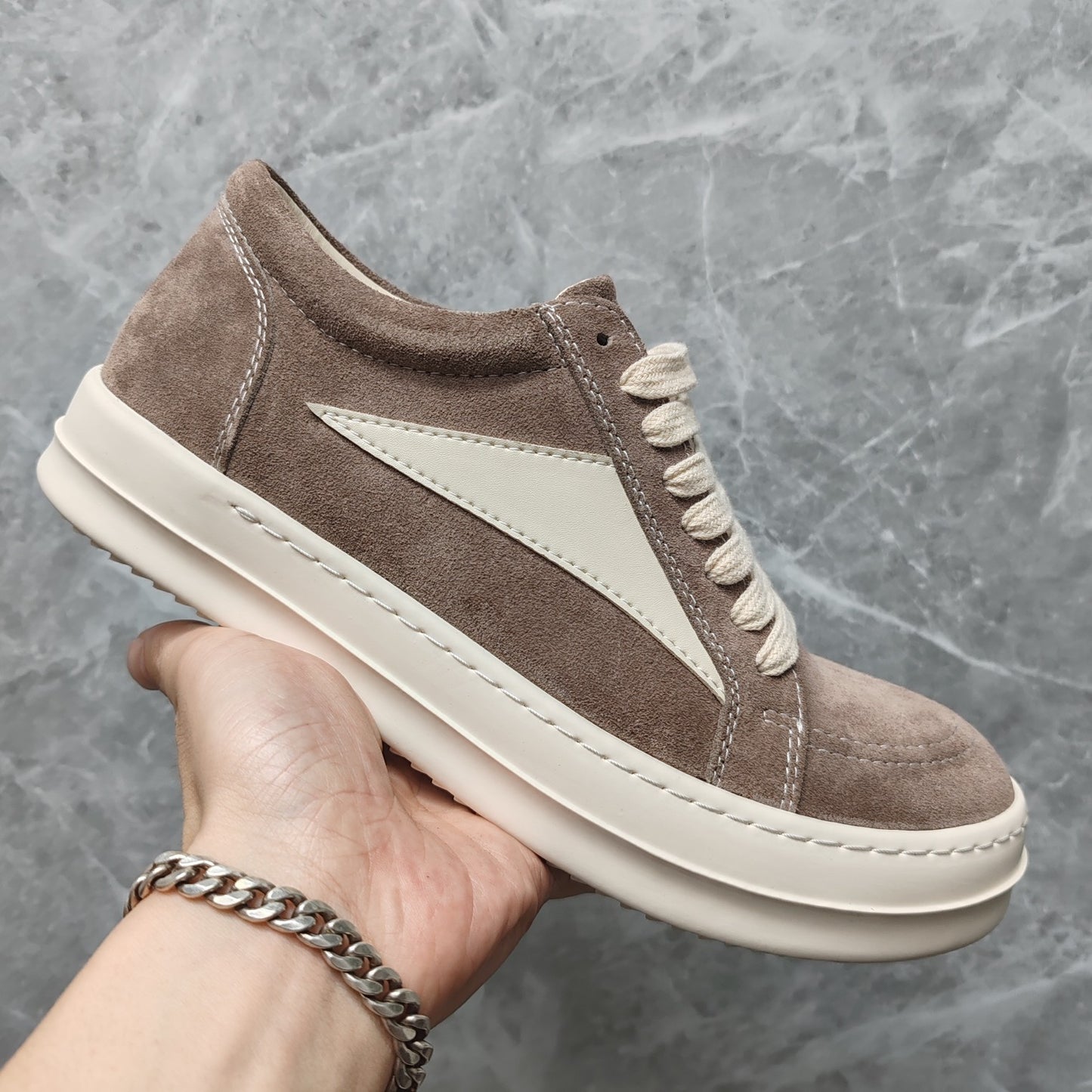 Women's & Men's Brown Small Briefs Cow Suede Trendy Simple Couple Men's Board Shoes