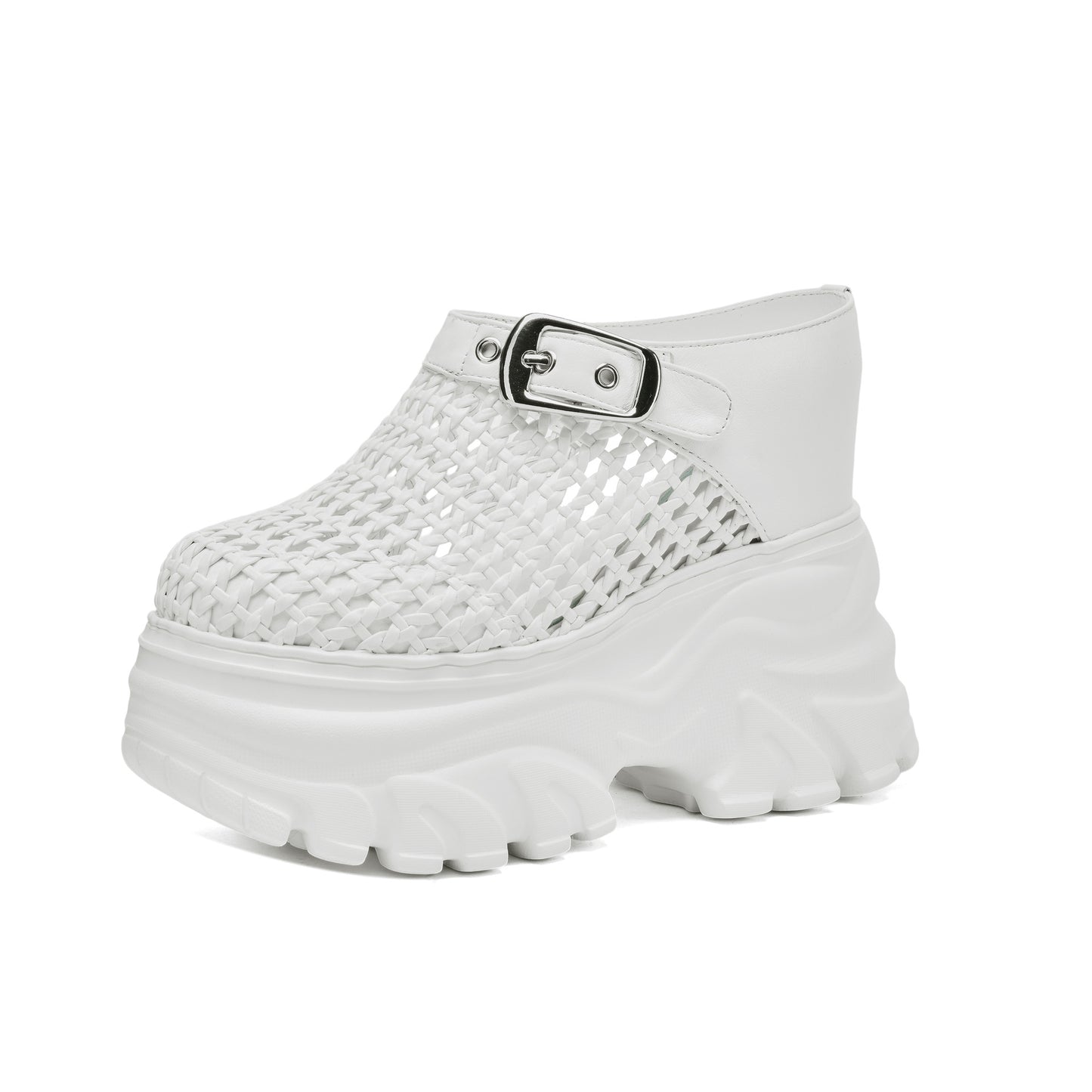 Women's High-rise Closed Toe Half Summer Wear Small Thick Bottom Thick-soles Slippers