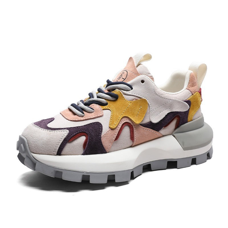 Women's Bottom Heightened Daddy Autumn Authentic Comfortable Color Matching Fashion Women's Sports Shoes