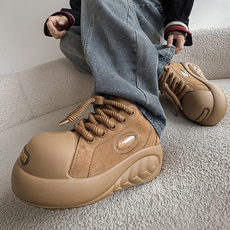 Women's & Men's Design Platform Inner Height Increasing Board Sports Men's Casual Shoes