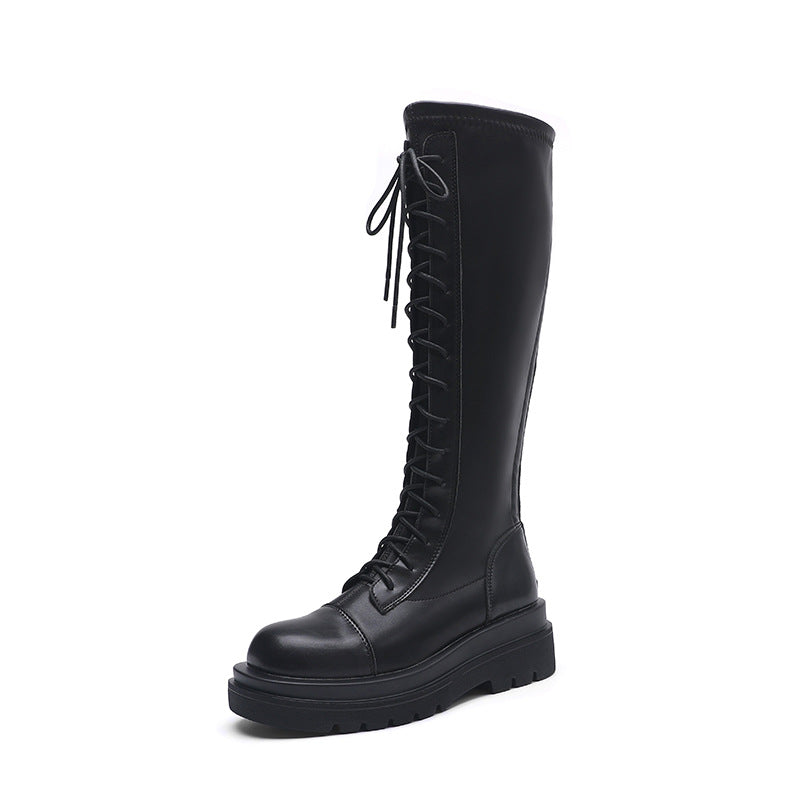 Women's Below The Knee Strap Springy Thigh Boots