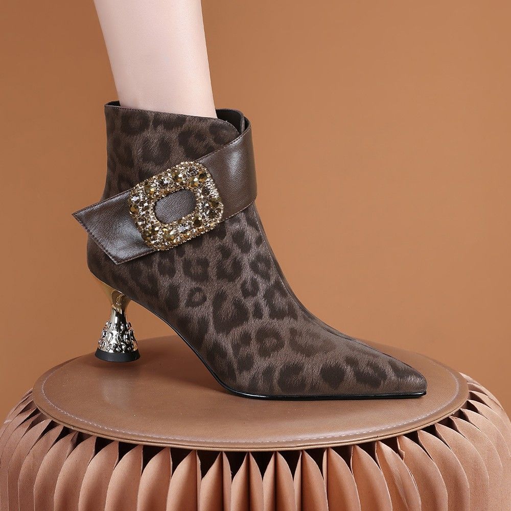Women's Side Zipper High-grade Elegant Comfortable Short Women's Leather Boots