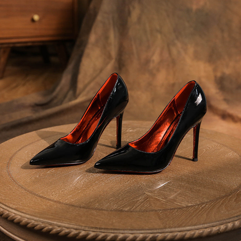 Women's High Wedding Temperament Black Thin Sexy Bridesmaid Classic Style Women's Fashion Shoes