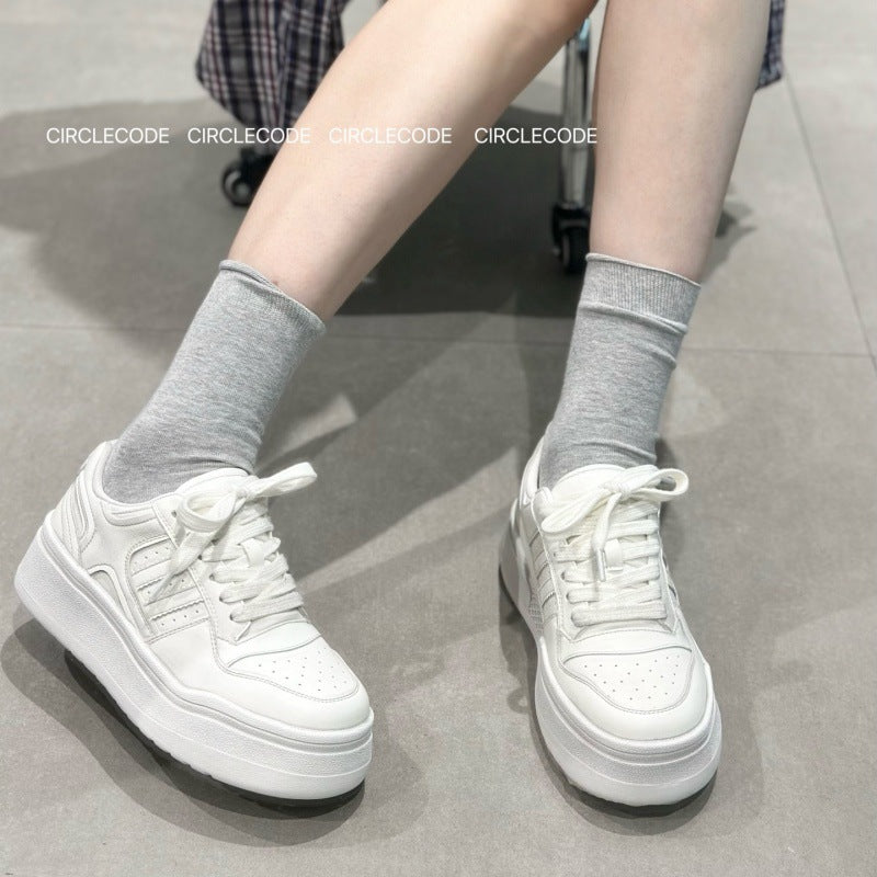 Classy Ni Thick Bottom Bread Skateboard Women's Casual Shoes